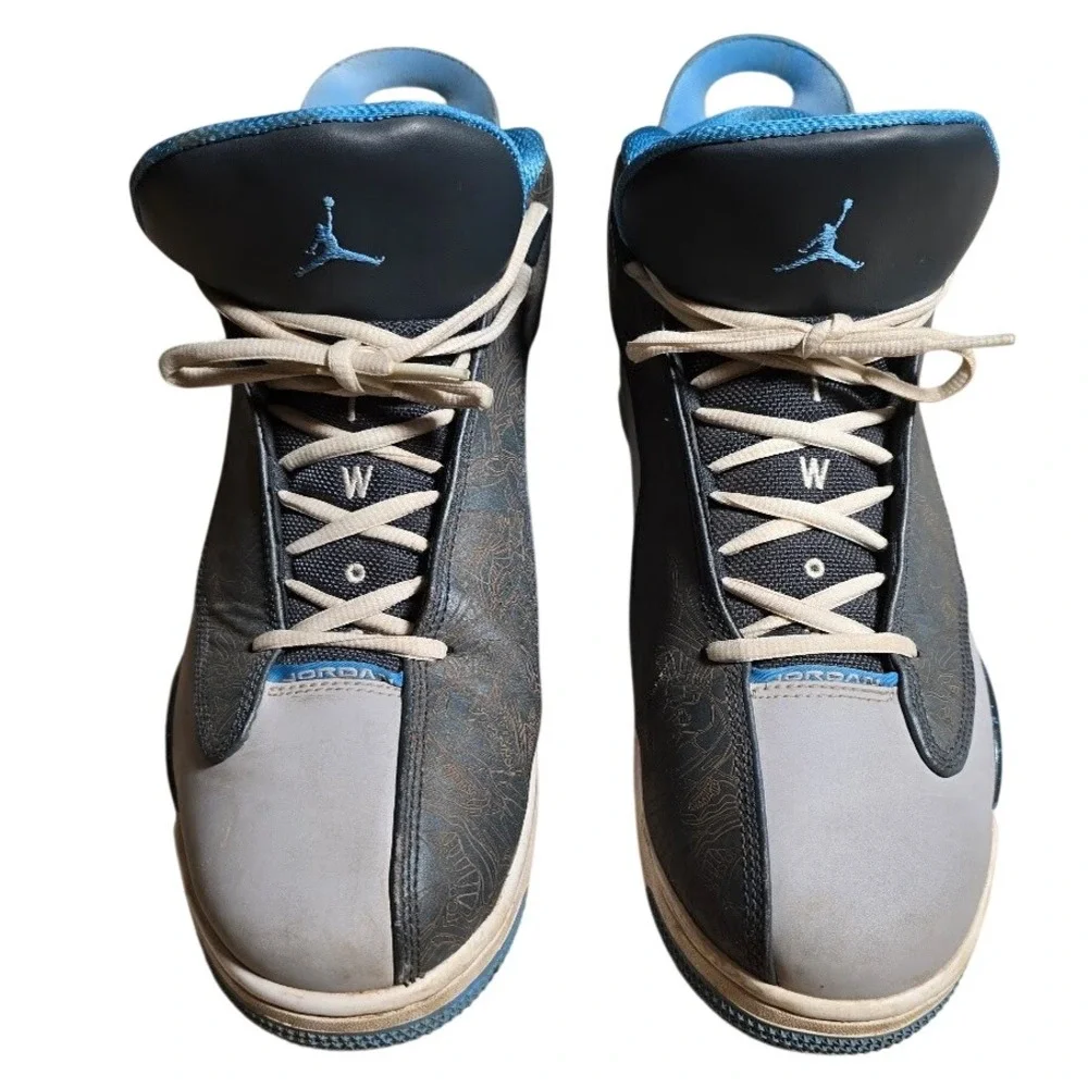 Jordan Dub Zero Laser Charcoal Blue Grey Basketball Shoes 311046-007 Mens 12